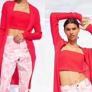 FREE PEOPLE | Carly Ribbed Cropped Strapless Bandeau Top Women’s Size Large
